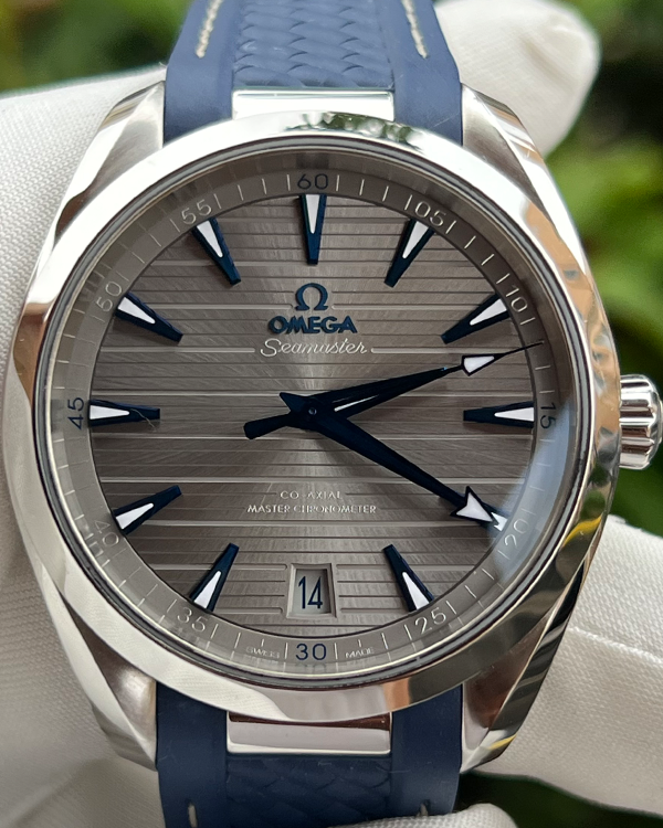 Omega aqua shop terra grey dial