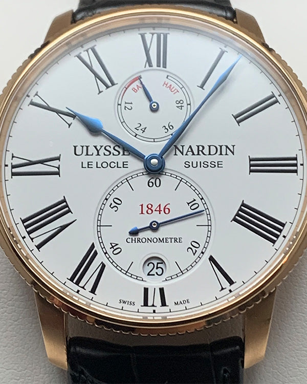 2017 Ulysse Nardin Marine Torpilleur Rose Gold White Dial 1182