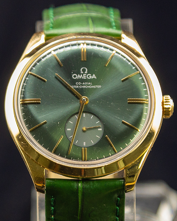 2022 Omega De Ville Chronoscope 40MM Green Dial Leather Strap