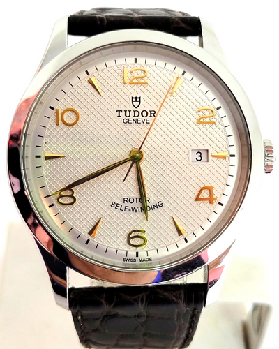 Tudor 1926 41 MM White Dial Aftermarket Leather Strap (91650)
