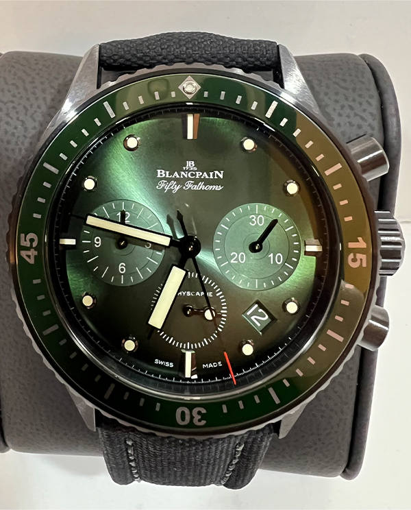 2023 Blancpain Fifty Fathoms Bathyscaphe Flyback 43.6MM Green Dial