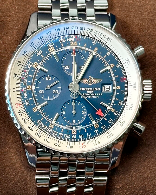 Breitling navitimer 2025 world blue