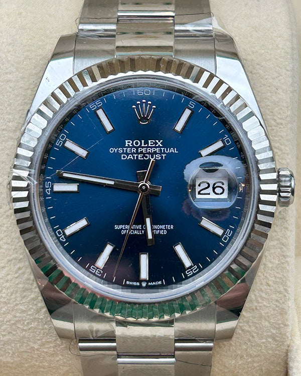 2024 Rolex Datejust 41MM Blue Dial Oyster Bracelet (126334)  Grailzee