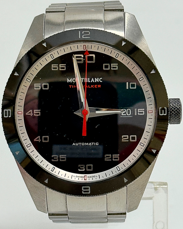 No Reserve - Montblanc Timewalker 41MM Black Dial Steel Bracelet