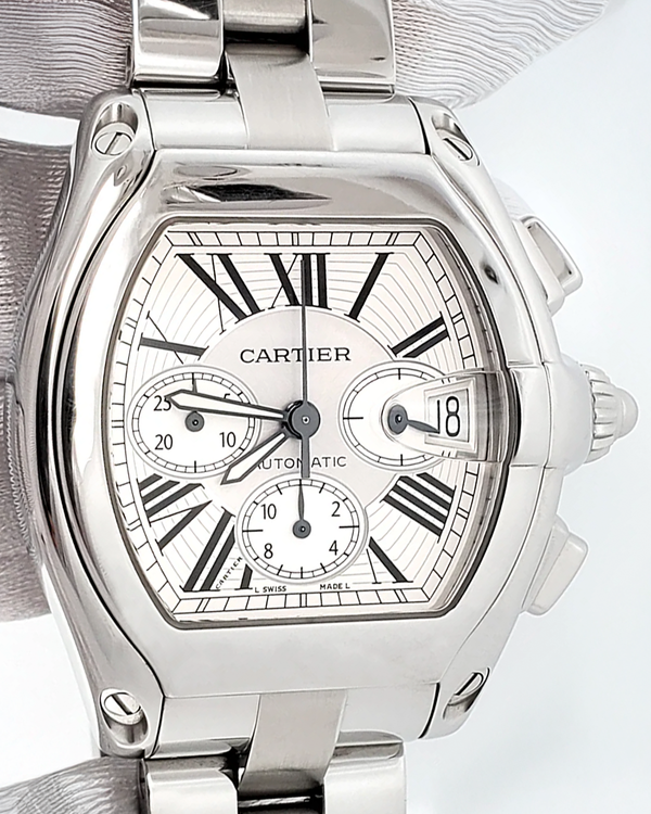 2006 Cartier Roadster Chronograph XL 43MM Silver Dial Steel