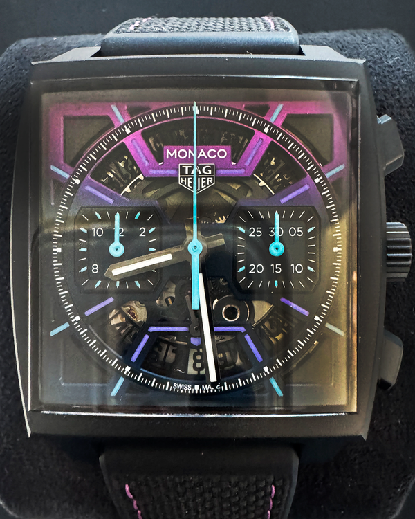2025 Tag Heuer Monaco Chronograph L.E. 39MM Skeleton Dial Leather