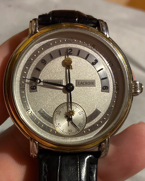 Maurice Lacroix Masterpiece Jour et Nuit 43MM Silver Dial Leather