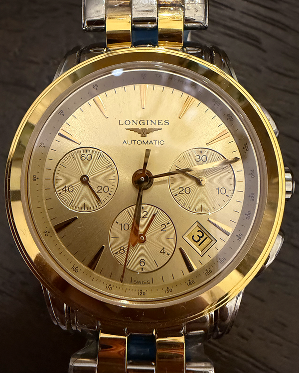 No Reserve - Longines Flagship Chronograph 39MM Champagne Dial Two
