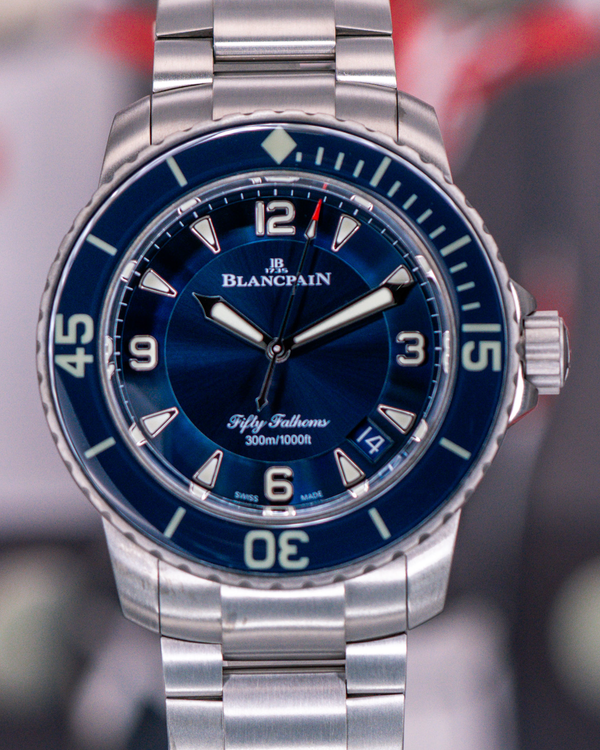 2021 Blancpain Fifty Fathoms 45MM Blue Dial Titanium Bracelet