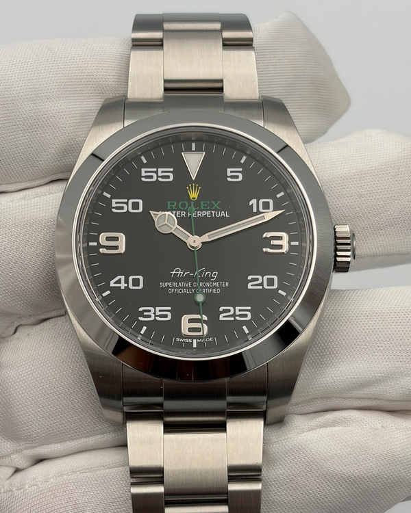No Reserve - 2021 Rolex Air-King 40MM Black Dial Oyster Bracelet