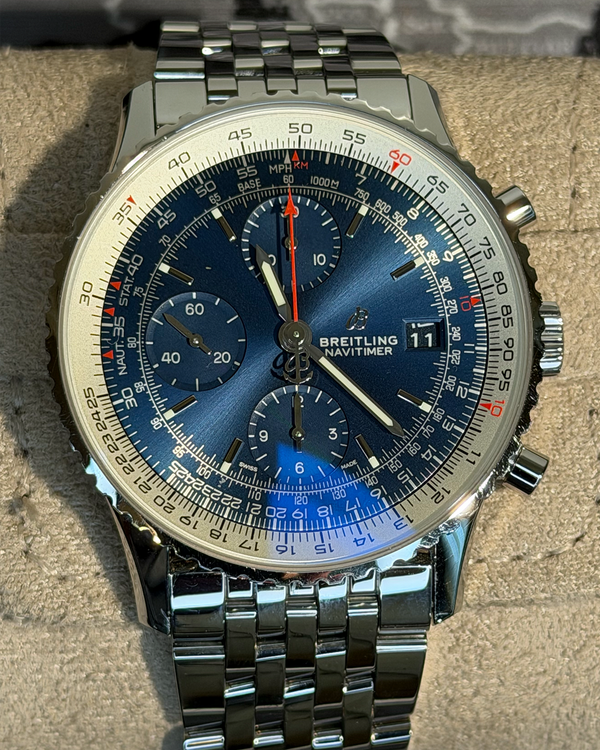 2022 Breitling Navitimer Chronograph 41MM Blue Dial Steel Bracelet