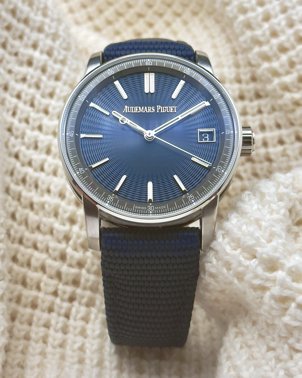 2025 Audemars Piguet Code 11.59 41MM Blue Dial Textile Strap