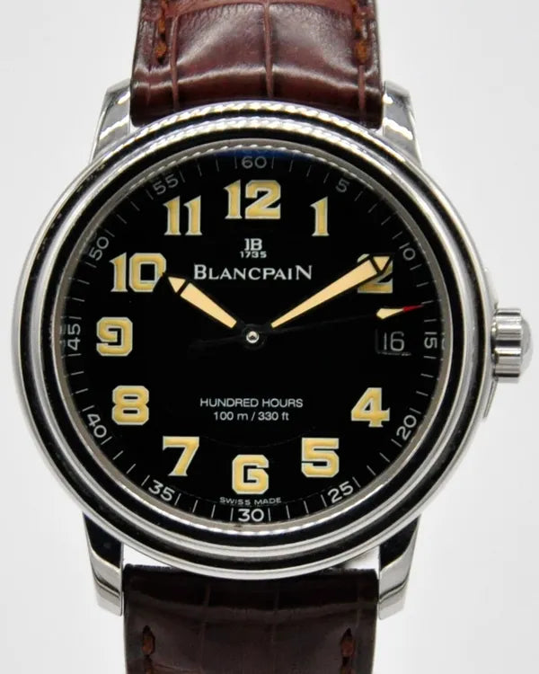 Blancpain Leman Ultra Slim 38MM Black Dial Leather Strap (2100