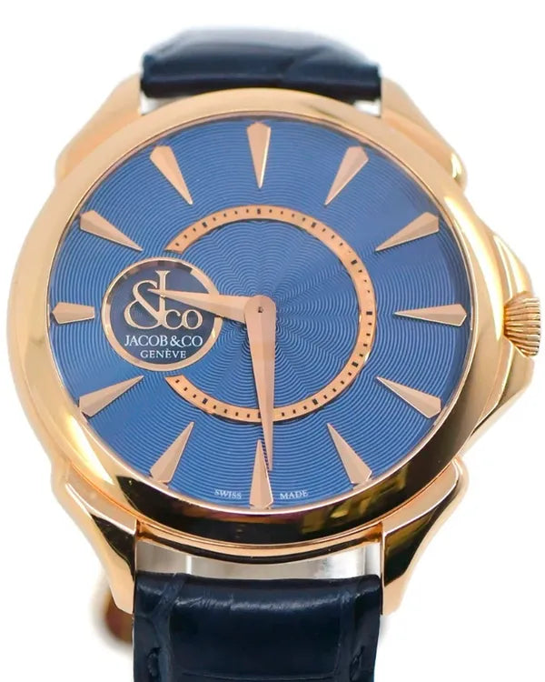 Jacob & Co. Palatial 42MM Blue Dial Leather Strap (PC300.40.NS.ND