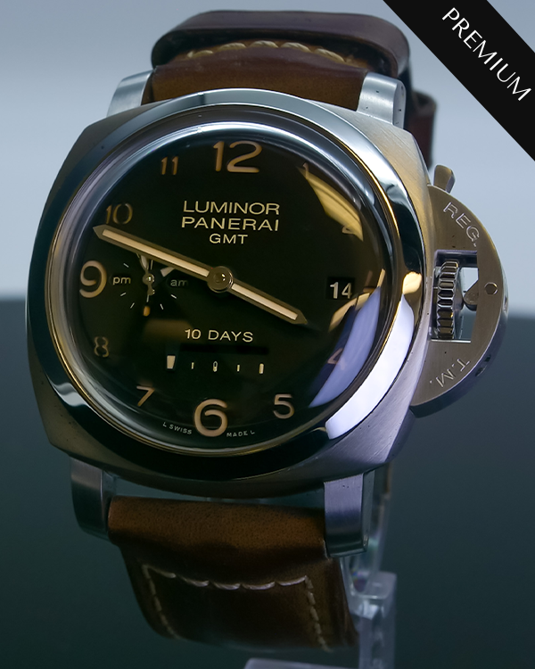 2012 Panerai Luminor Gmt 10 Days Steel Black Dial PAM00429