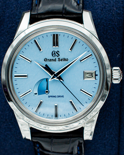 2020 Grand Seiko Elegance Collection 40.2MM "Snowflake" Blue Dial Leather Strap (SBGA407G)