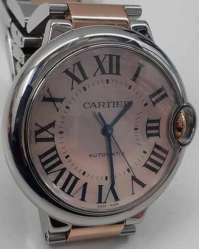 2015 Cartier Ballon De Cartier 36MM Mother Pearl Dial Two-Tone Bracelet (3284)