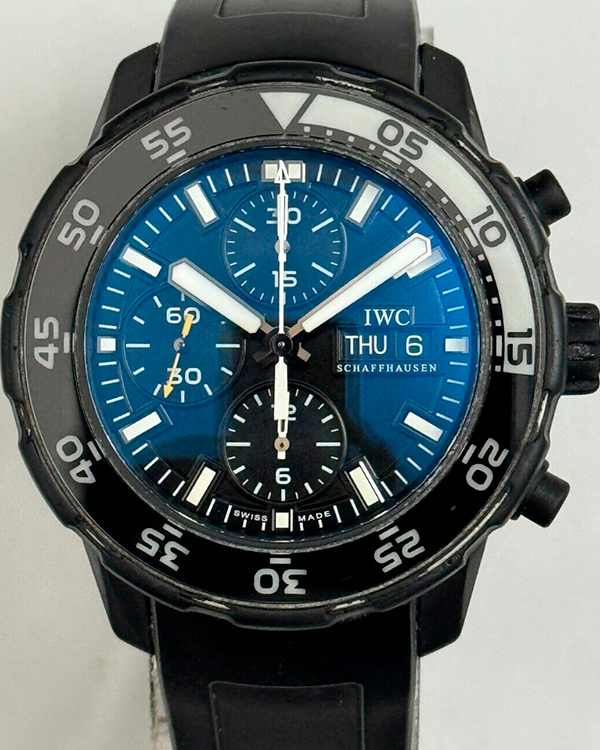 IWC Schaffhausen Aquatimer Galapagos 44MM Black Dial Rubber Strap