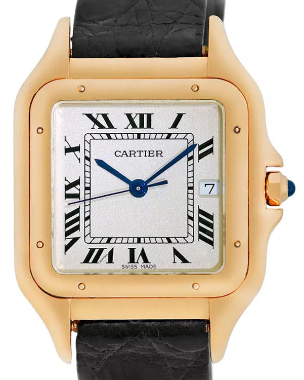 Cartier Panthère De Cartier 28MM Quartz Silver Dial Leather Strap
