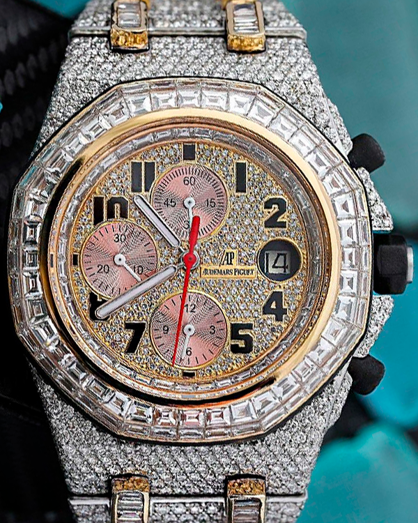Bracelet Cuir Pour Montre Audemars Piguet Royal Oak Offshore 21/16 Mm - Noir - Neuf Sans étiquette