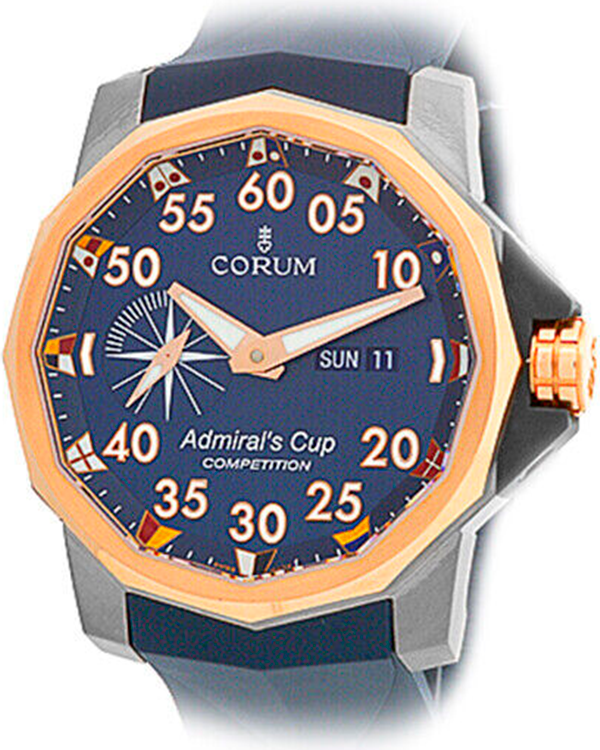 Corum Admiral s Cup Competition 48MM Blue Dial Rubber Strap