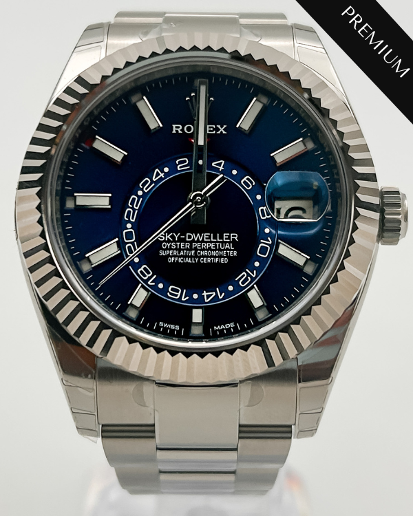 Rolex sky dweller best sale white gold blue dial