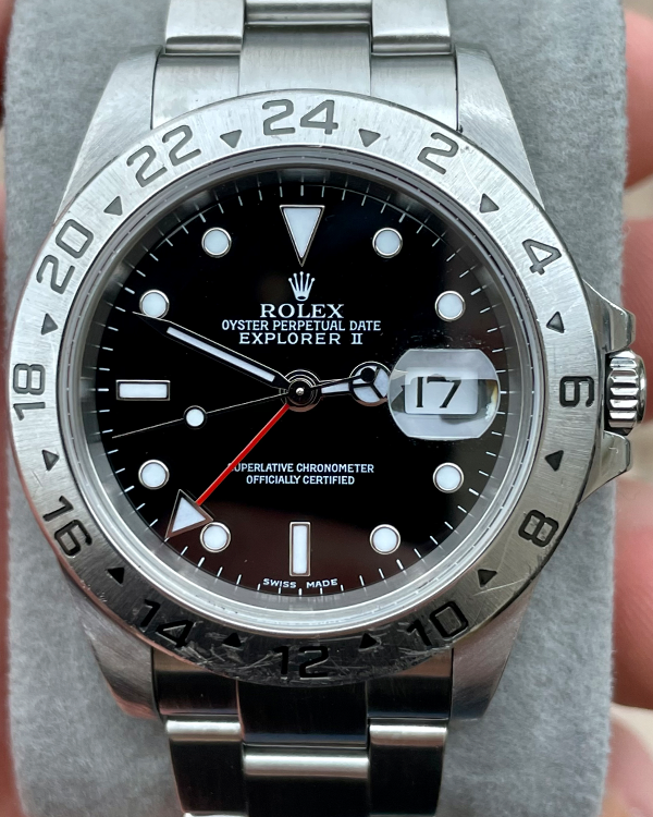 2003 Rolex Explorer II 40MM Black Dial Steel Bracelet 16570