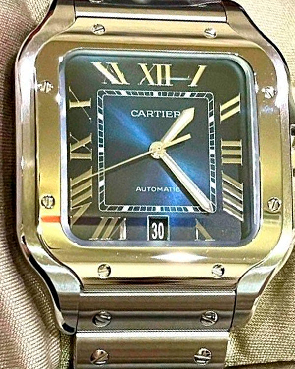 Cartier santos large online blue