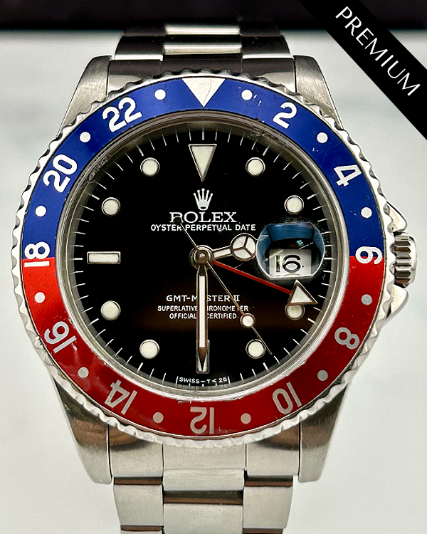 1987 (R Serial) Rolex GMT-Master II "Pepsi" 40MM Black Dial Oyster Bracelet (16710)