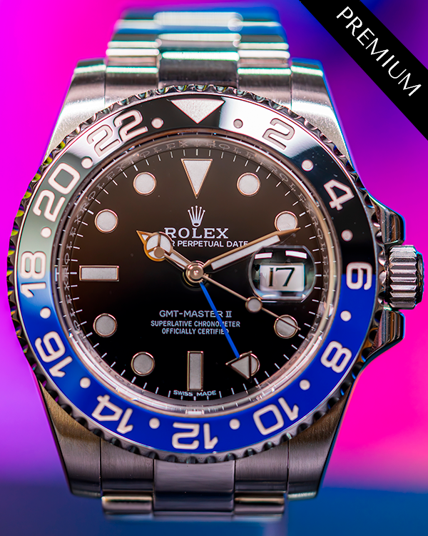 Rolex GMT-Master II "Batman" 40MM Black Dial Oyster Bracelet (116710)