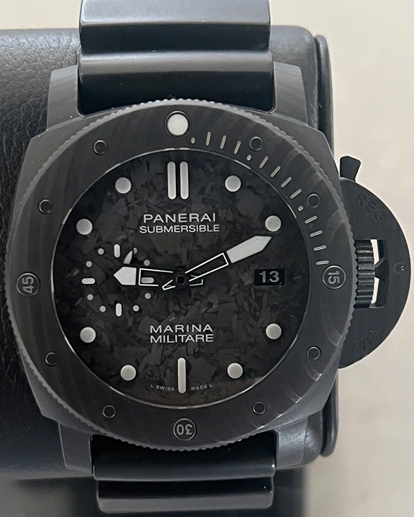 2020 Panerai Submersible Marina Militare 47MM Black Dial Rubber Strap (PAM00979)