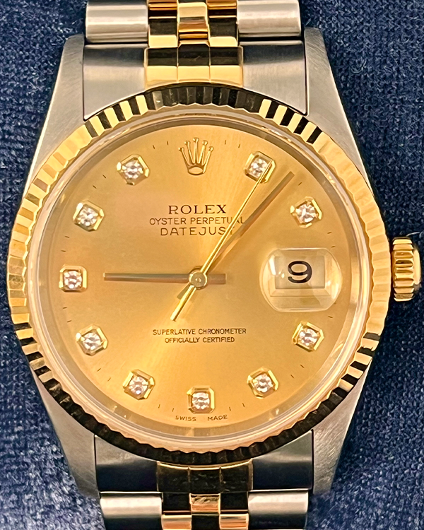 Rolex Datejust 36MM Champagne Dial Two-Tone Jubilee Bracelet (16234)