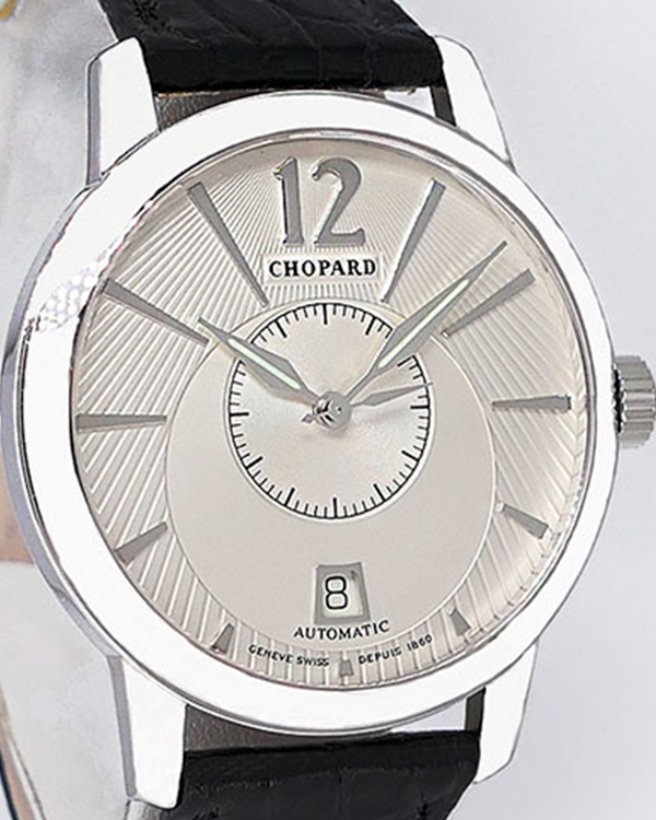 Chopard L.U.C Twin 40MM Silver Dial Leather Strap (16/1880)