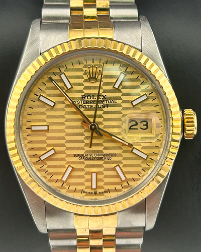 Rolex Datejust 36MM Aftermarket Champagne "Flutted" Dial Two-Tone Jubilee Bracelet (16013)