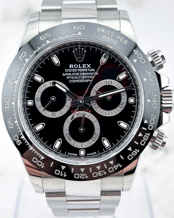 2022 Rolex Cosmograph Daytona 40MM Black Dial Oyster Bracelet (116500LN)