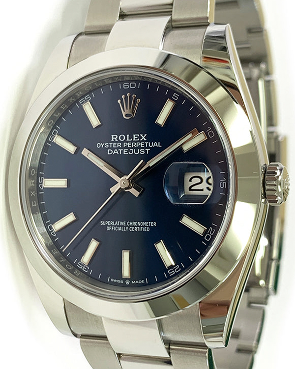 2022 Rolex Datejust 41MM Blue Dial Oyster Bracelet (126300)