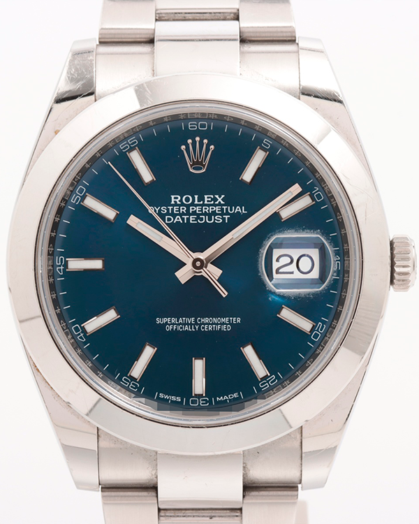 2018 Rolex Datejust 41MM Blue Dial Oyster Bracelet (126300)