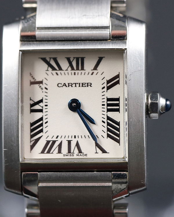 Cartier Tank Française 20x25MM Quartz White Dial Steel Bracelet (2384)