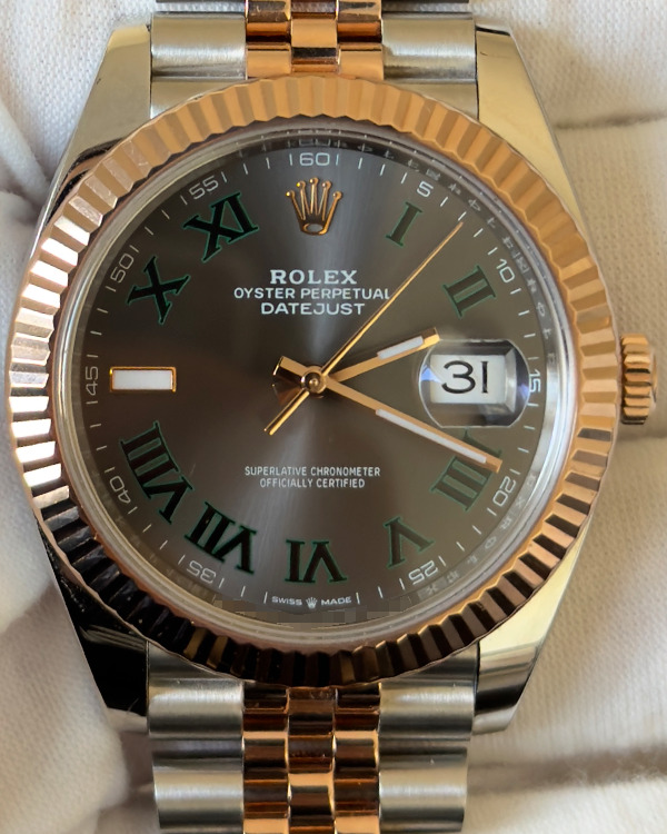 2019 Rolex Datejust "Wimbledon" 41MM Grey Dial Two-Tone Jubilee Bracelet (126331)