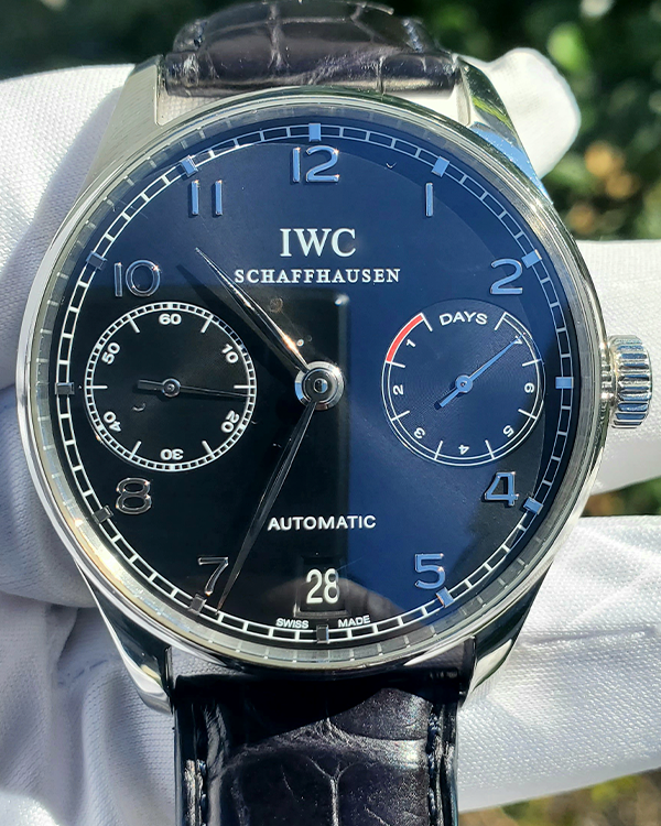 IWC Schaffhausen Portugieser Automatic 42MM Black Dial Leather Strap (IW500109)