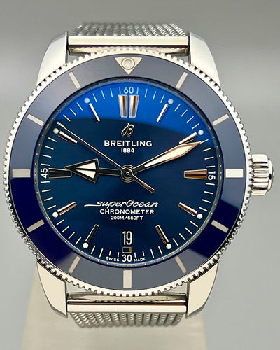 No Reserve - 2019 Breitling Superocean Heritage 44MM Blue Dial Steel Bracelet (AB2030161C1A1)