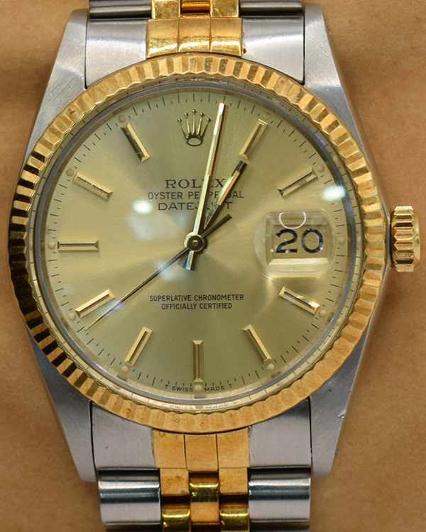 Rolex Datejust 36MM Champagne Dial Two-Tone Jubilee Bracelet (16013)