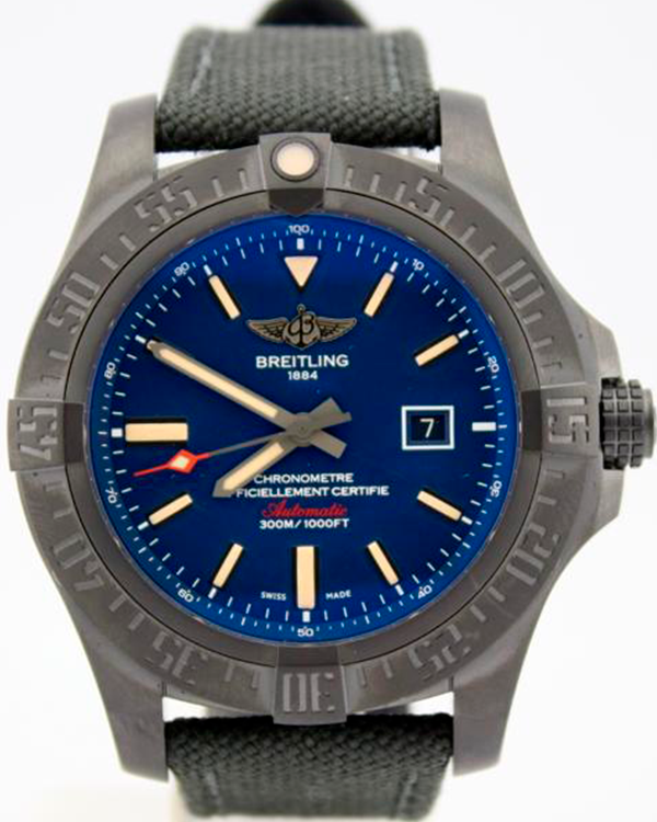 Breitling Avenger Blackbird Limited Edition 48MM Blue Dial Textile Strap (V17310)