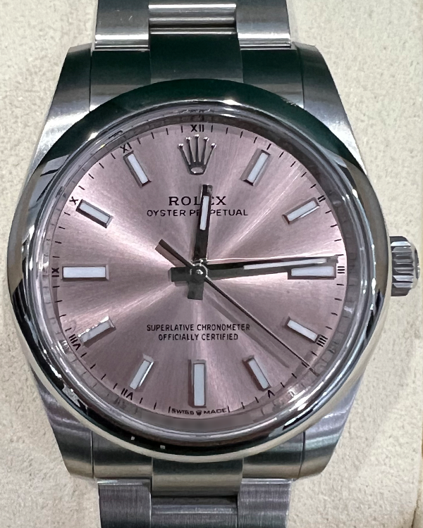 2024 Rolex Oyster Perpetual 34MM Pink Dial Oyster Bracelet (124200)