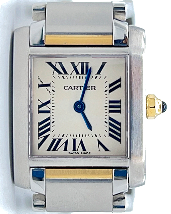 Cartier Tank Française 20x25MM Quartz White Dial Two-Tone Bracelet (2384)