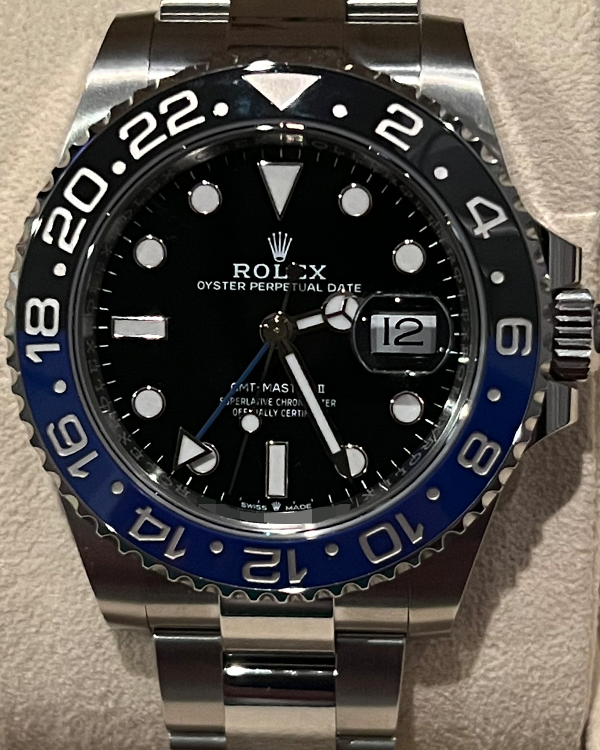 2023 Rolex GMT Master II "Batman" Oystersteel Black Dial (126710BLNR)