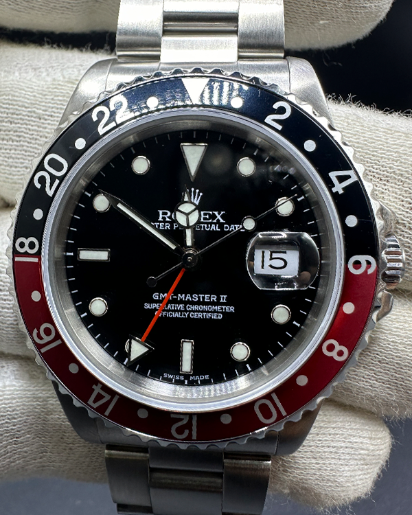 1991 (N Serial) Rolex GMT-Master II "Coke" 40MM Black Dial Oyster Bracelet (16710)