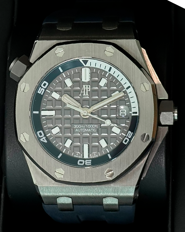 2023 Audemars Piguet Royal Oak Offshore Diver 42MM Grey Dial Rubber Strap (15720ST.OO.A009CA.01)