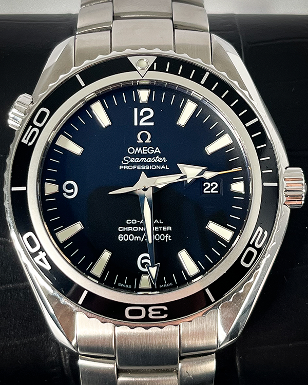 2010 Omega Seamaster Planet Ocean 45.5MM Black Dial Steel Bracelet (2200.50.00)