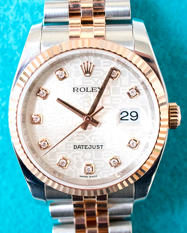 2008 Rolex Datejust 36MM White "Jubilee Motif" Dial Two-Tone Jubilee Bracelet (116231)